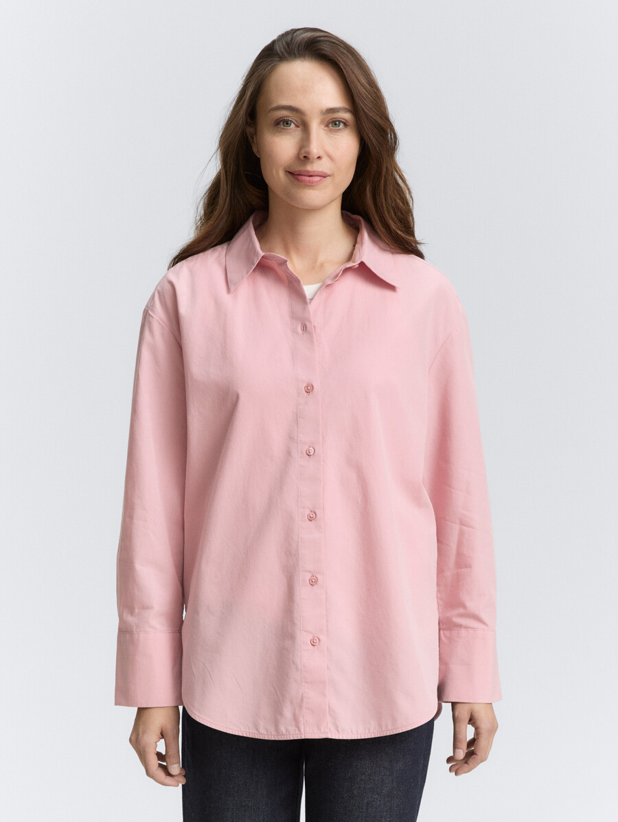 blusa in popeline dalla vestibilità ampia