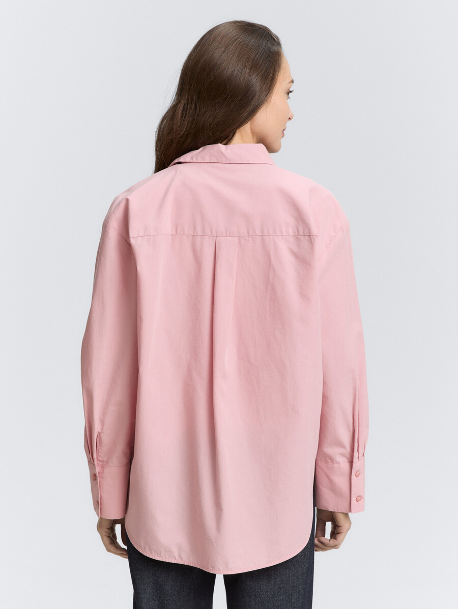 blusa in popeline dalla vestibilità ampia