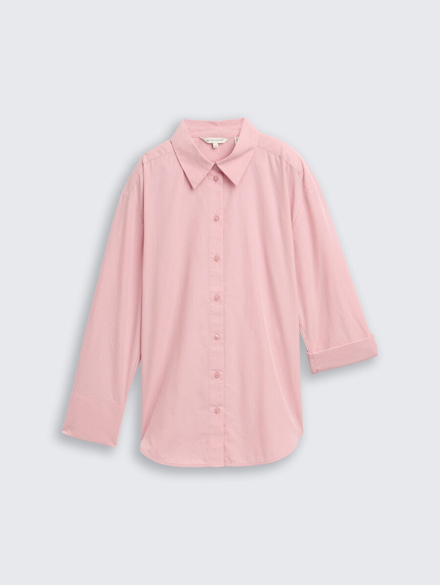 blusa in popeline dalla vestibilità ampia