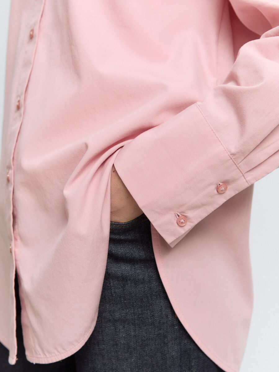 blusa in popeline dalla vestibilità ampia