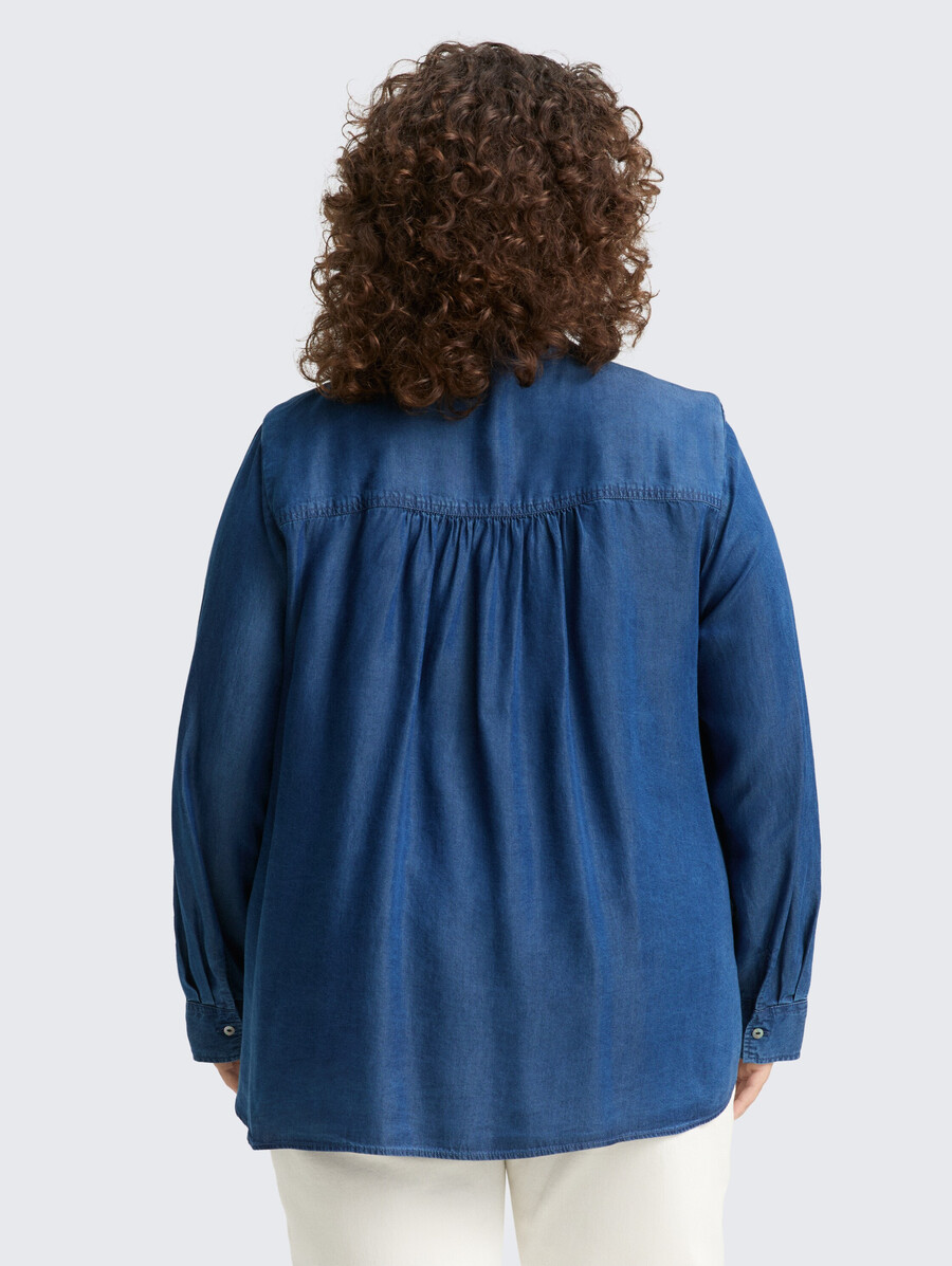taglie forti - blusa con dettaglio fiocco