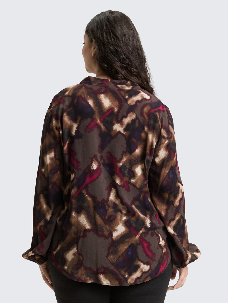 taglie forti - blusa fantasia
