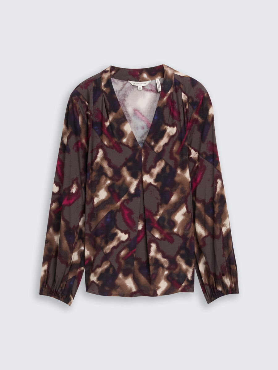 taglie forti - blusa fantasia