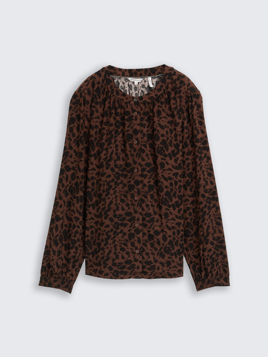 blusa con stampa leopardata