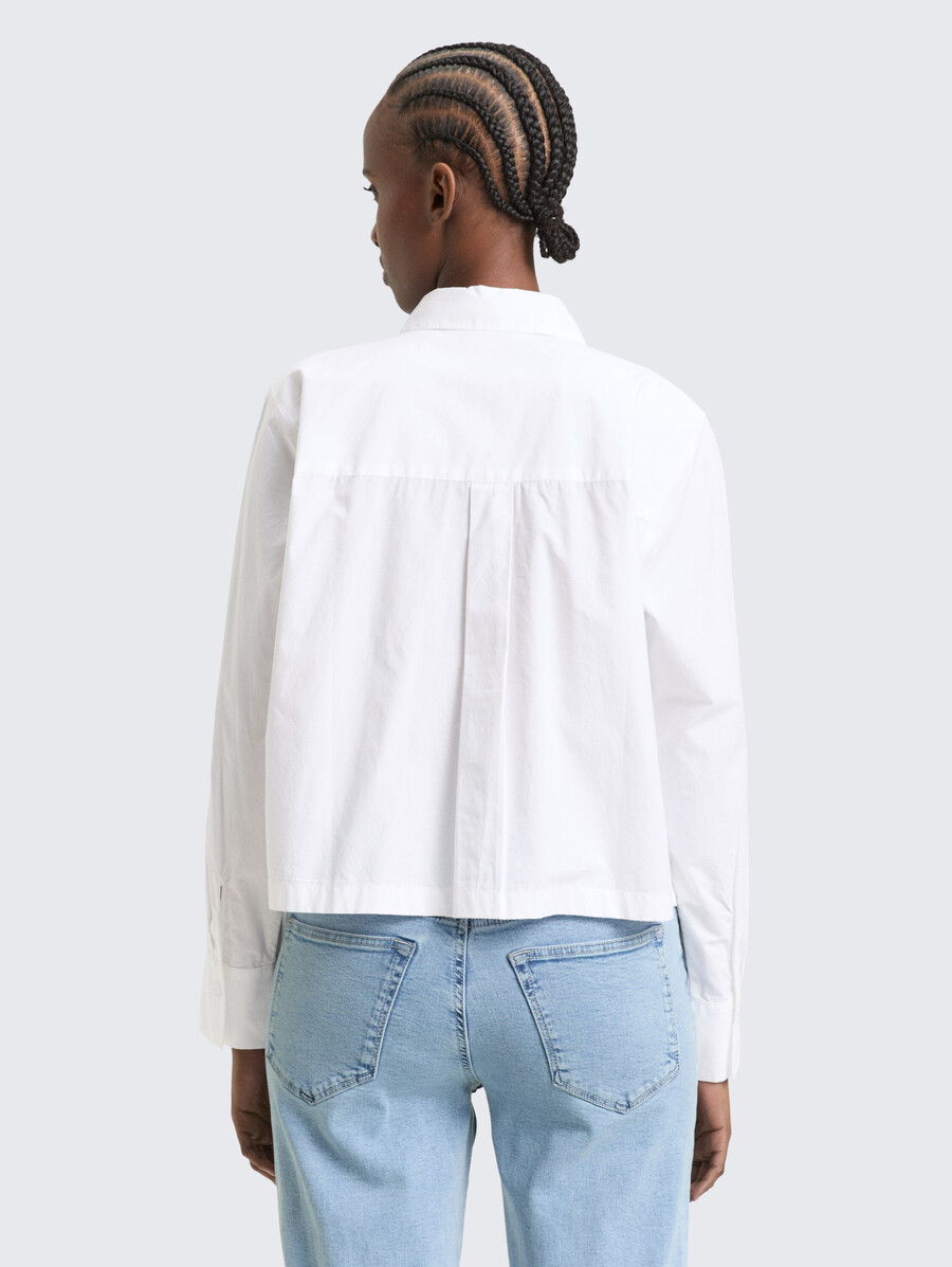 blusa in cotone dalla vestibilità squadrata
