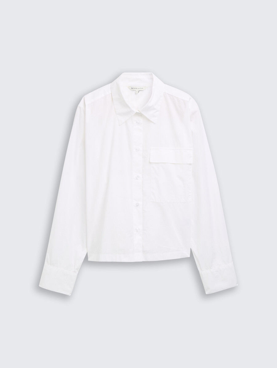 blusa in cotone dalla vestibilità squadrata