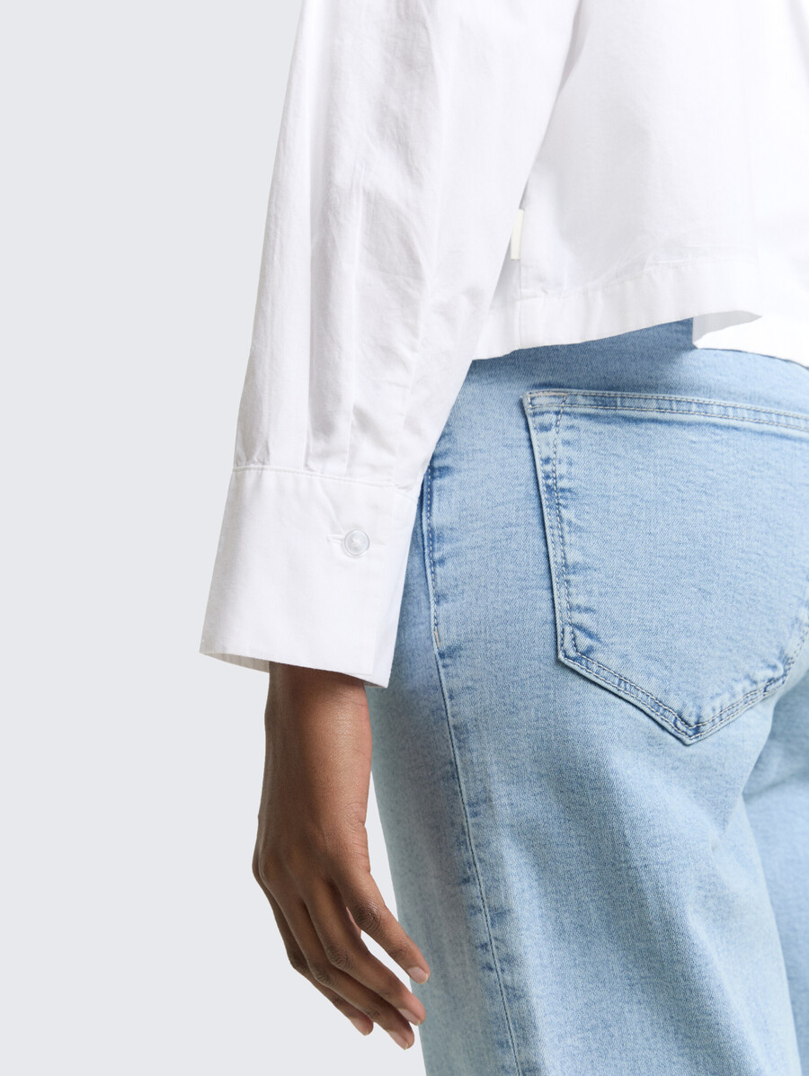 blusa in cotone dalla vestibilità squadrata