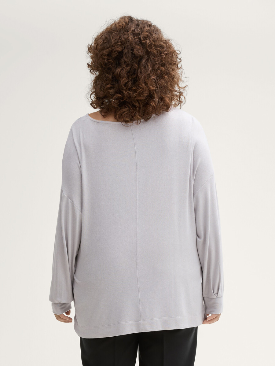 taglie forti - maglia a maniche lunghe dalla vestibilità ampia con delicato effetto glitter