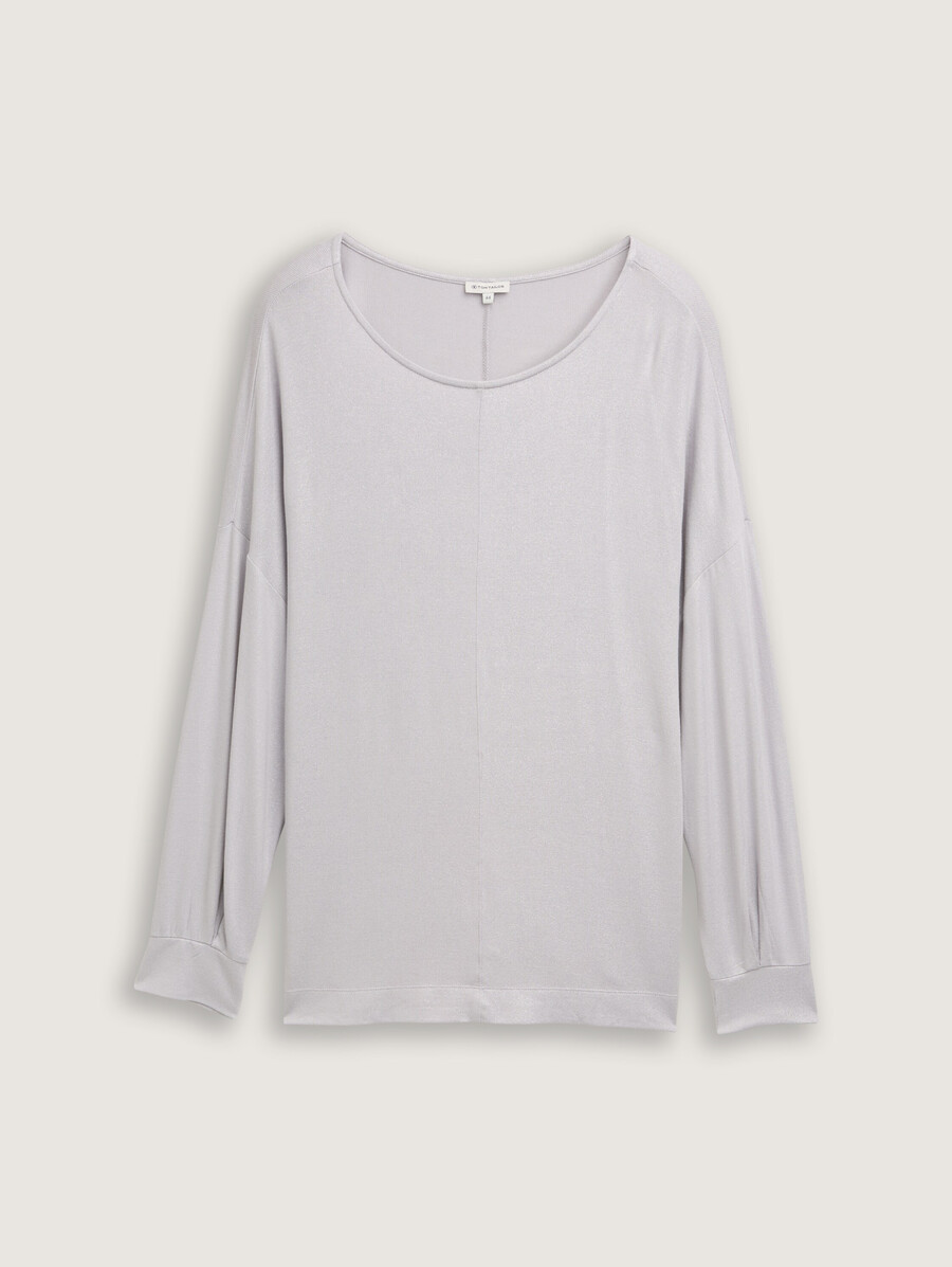 taglie forti - maglia a maniche lunghe dalla vestibilità ampia con delicato effetto glitter