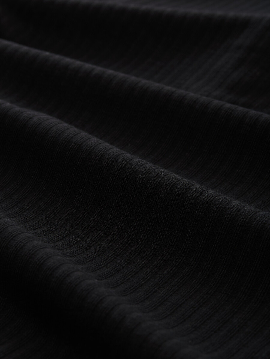 maglia a maniche lunghe henley a coste