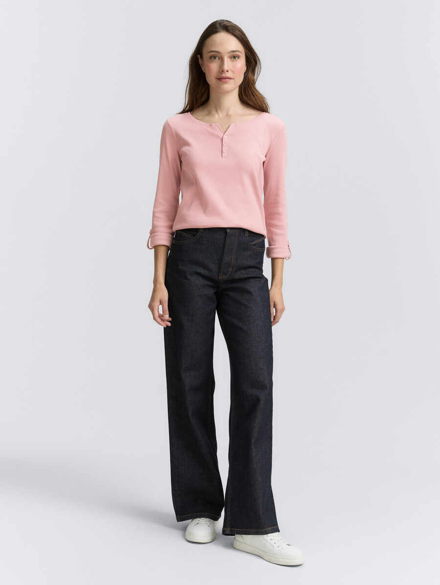 camicia a maniche lunghe con risvolto