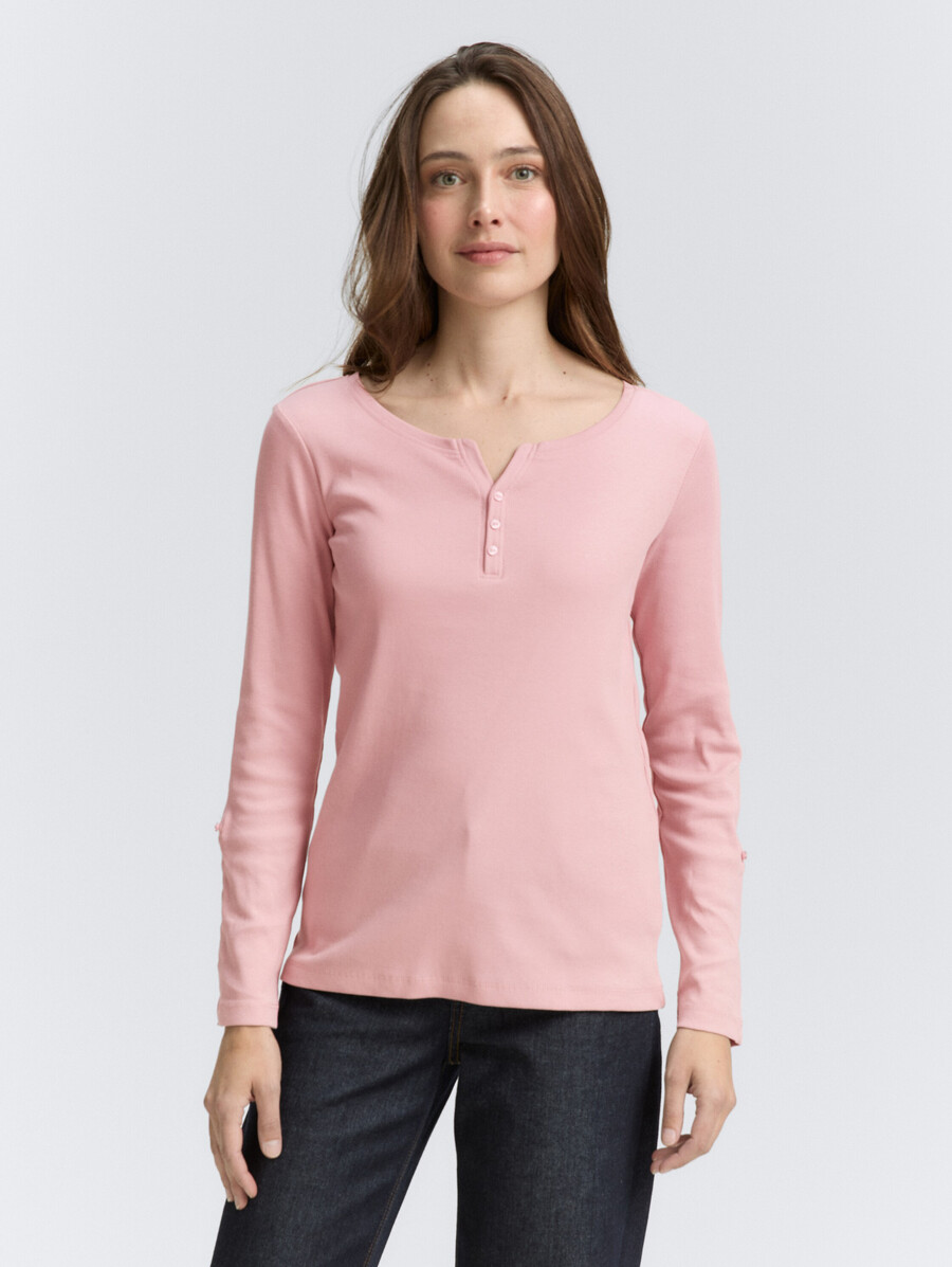 camicia a maniche lunghe con risvolto