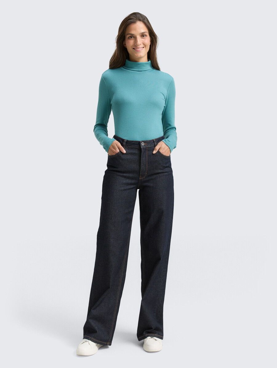 maglia a maniche lunghe con collo alto