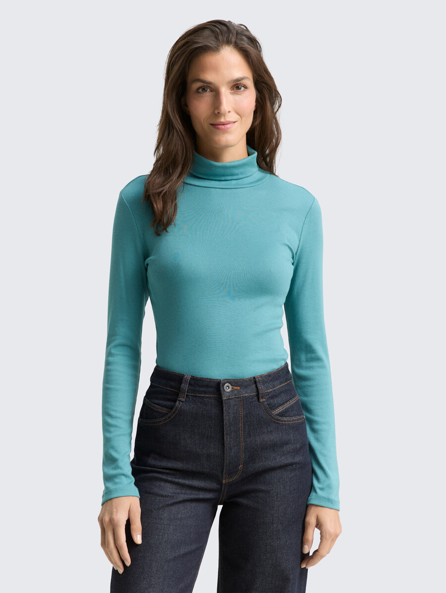 maglia a maniche lunghe con collo alto