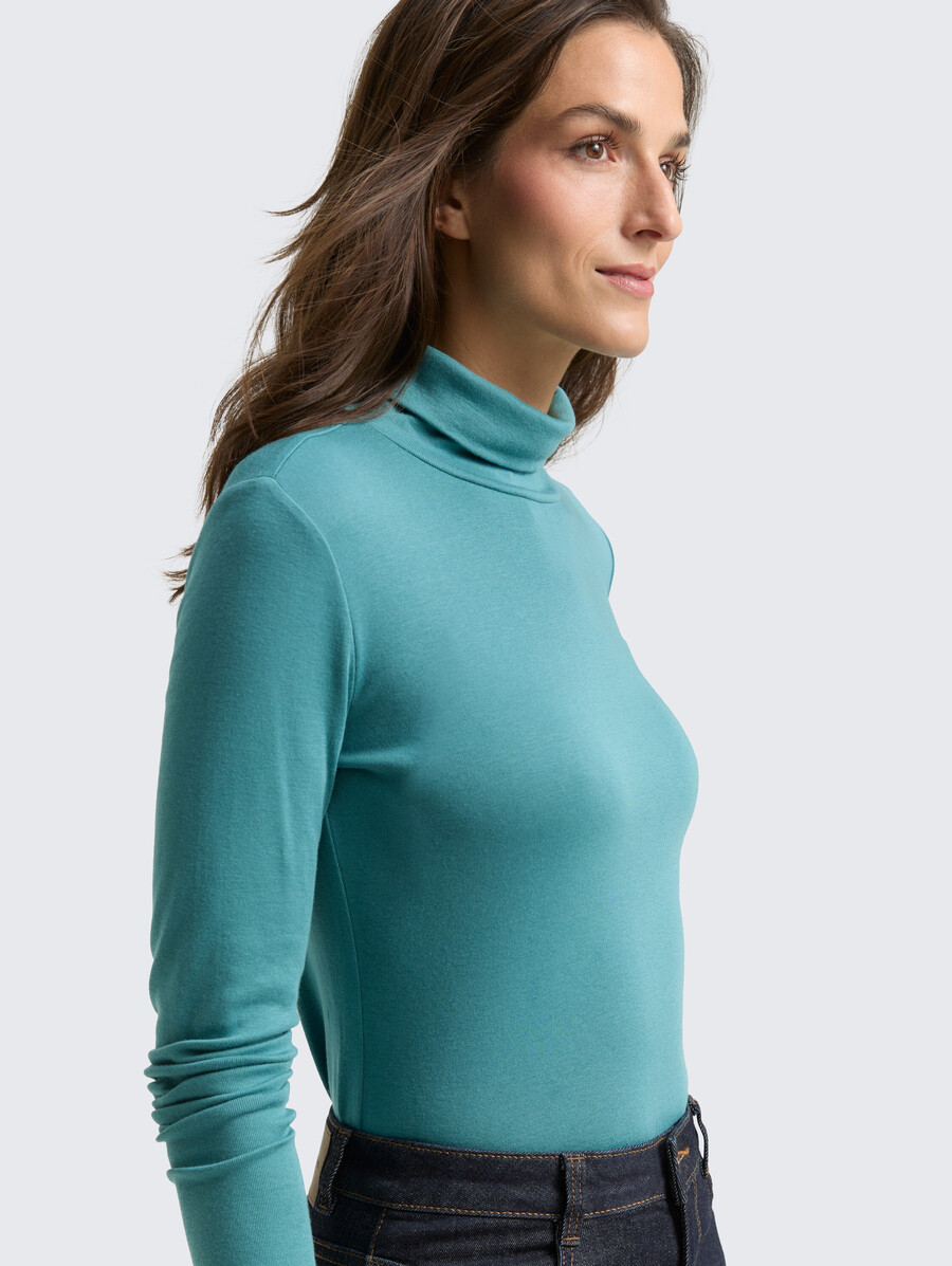 maglia a maniche lunghe con collo alto