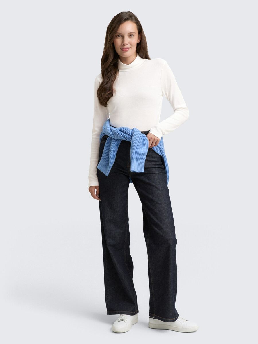 maglia a maniche lunghe con collo alto