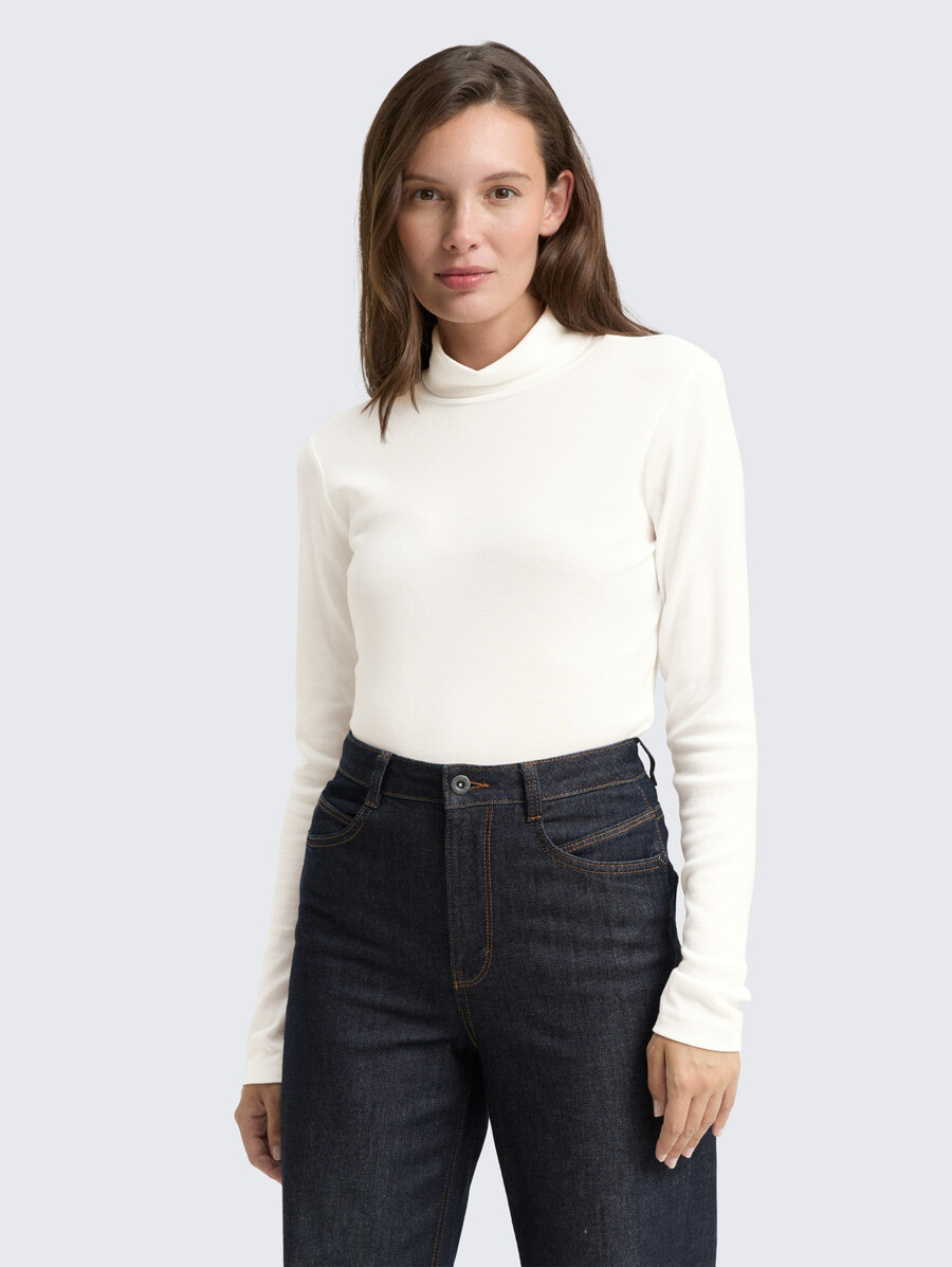 maglia a maniche lunghe con collo alto