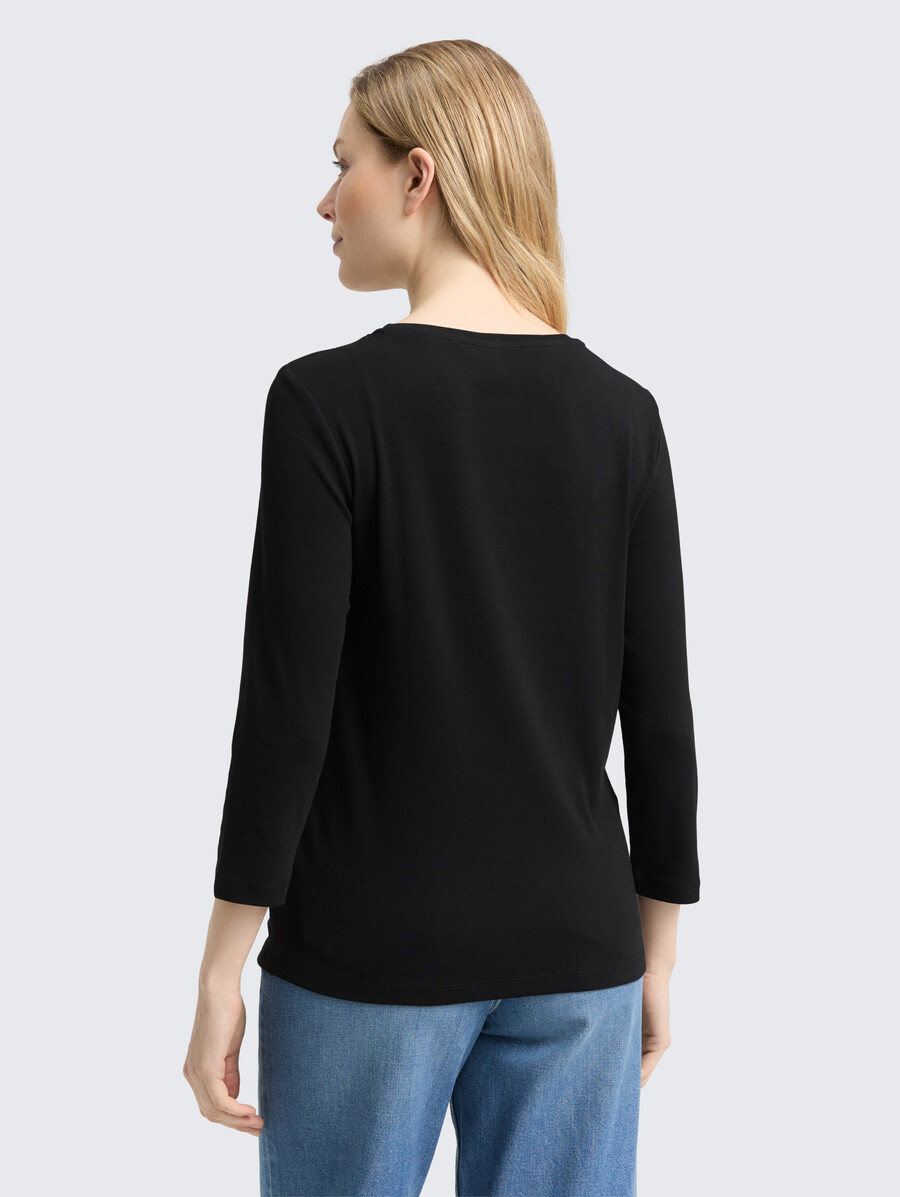 camicia a maniche lunghe slim fit con logo glitterato