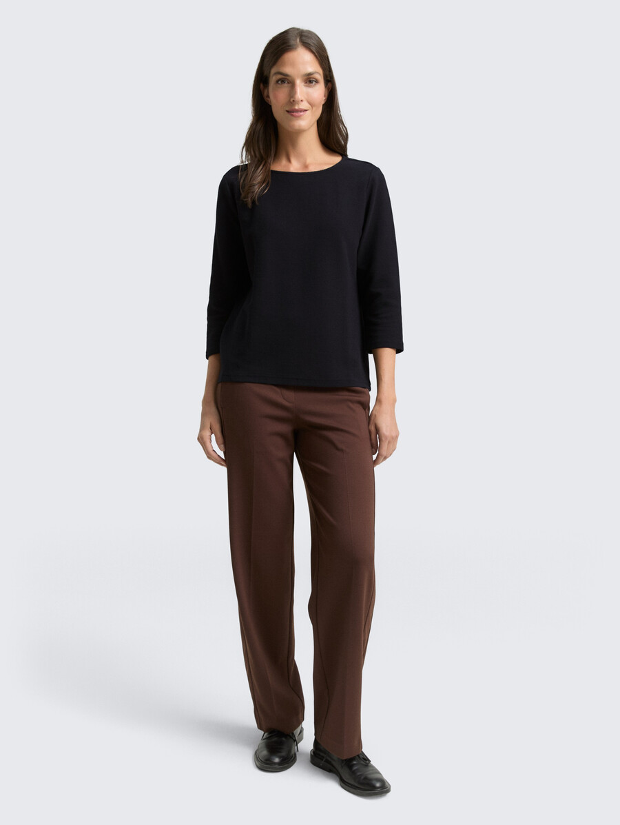 camicia a maniche lunghe con texture ottomana