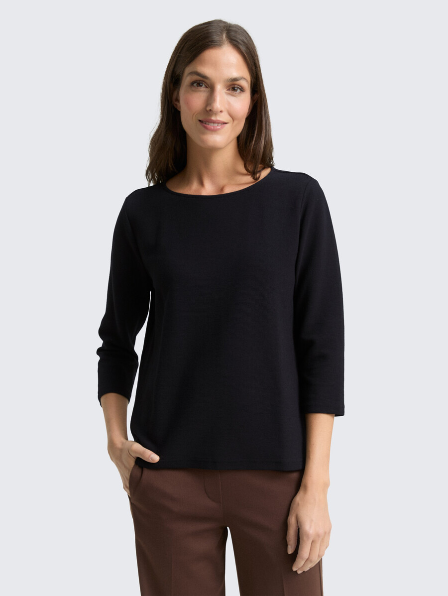 camicia a maniche lunghe con texture ottomana