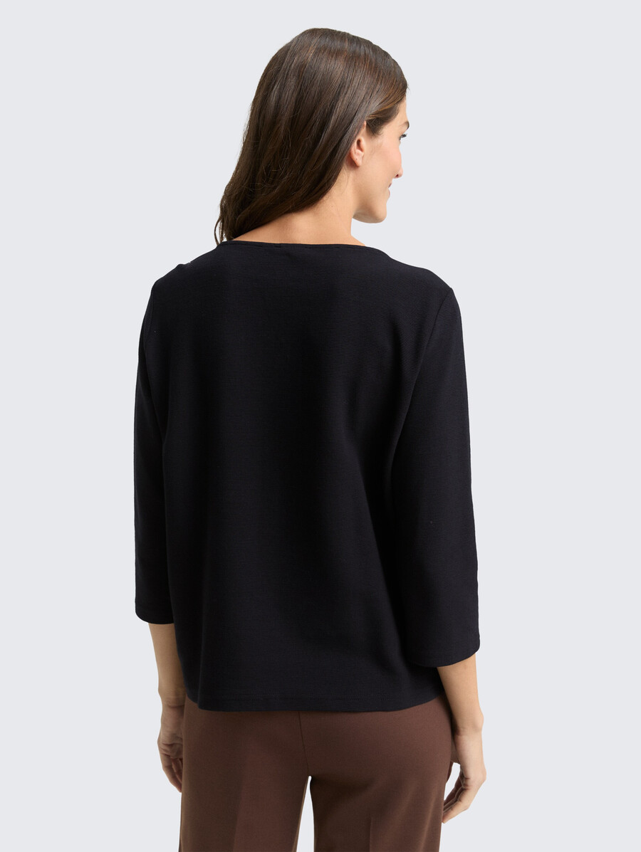 camicia a maniche lunghe con texture ottomana