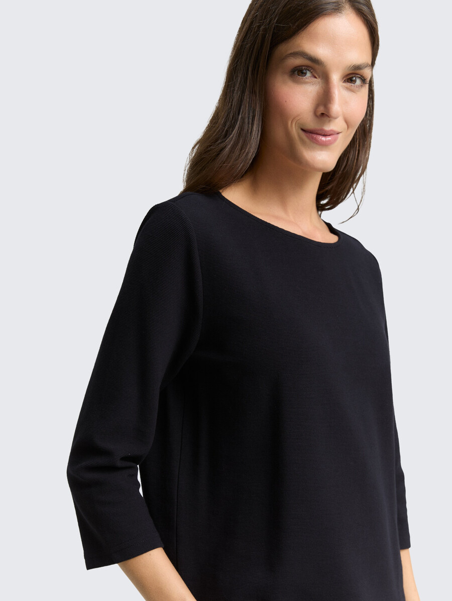 camicia a maniche lunghe con texture ottomana