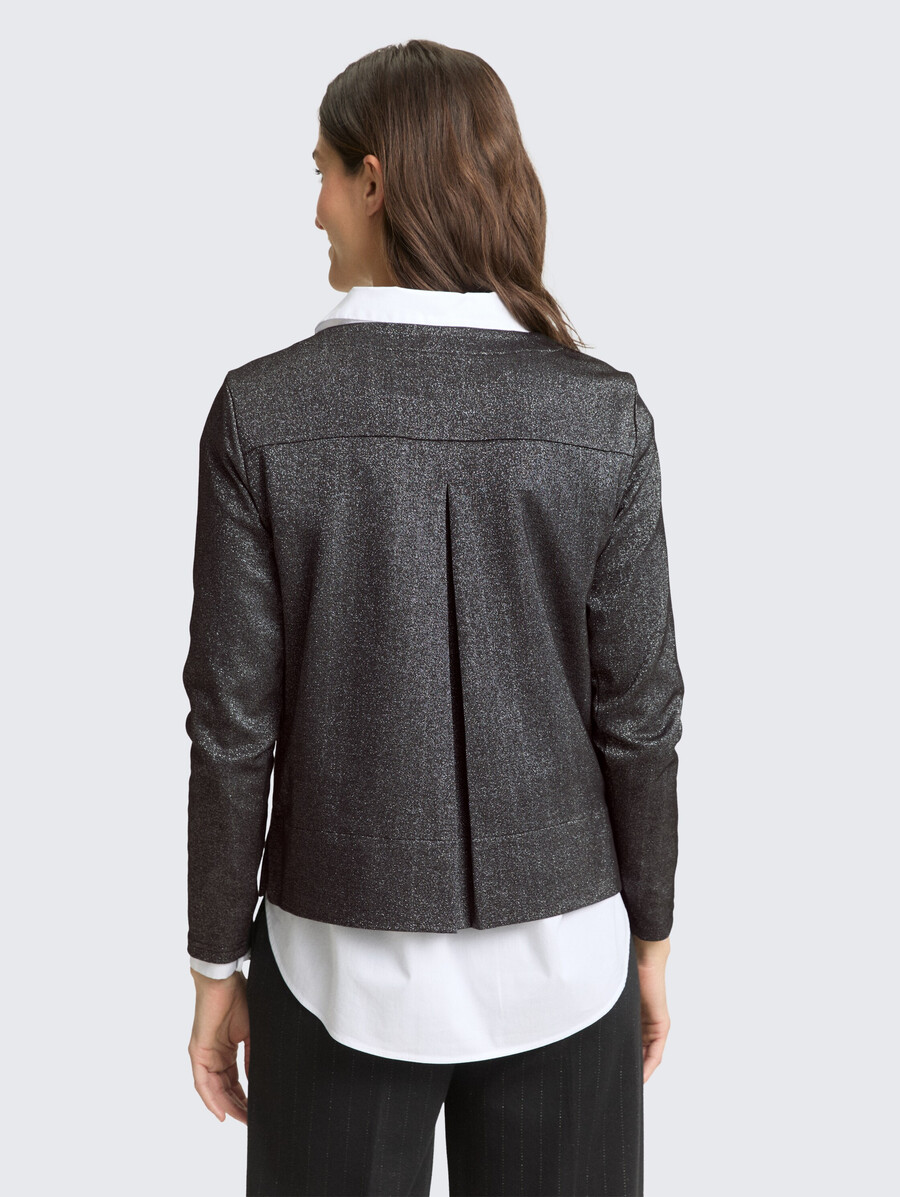 maglia a maniche lunghe con effetto glitter