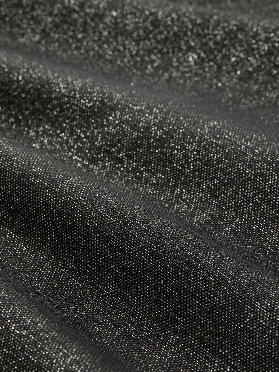 maglia a maniche lunghe con effetto glitter
