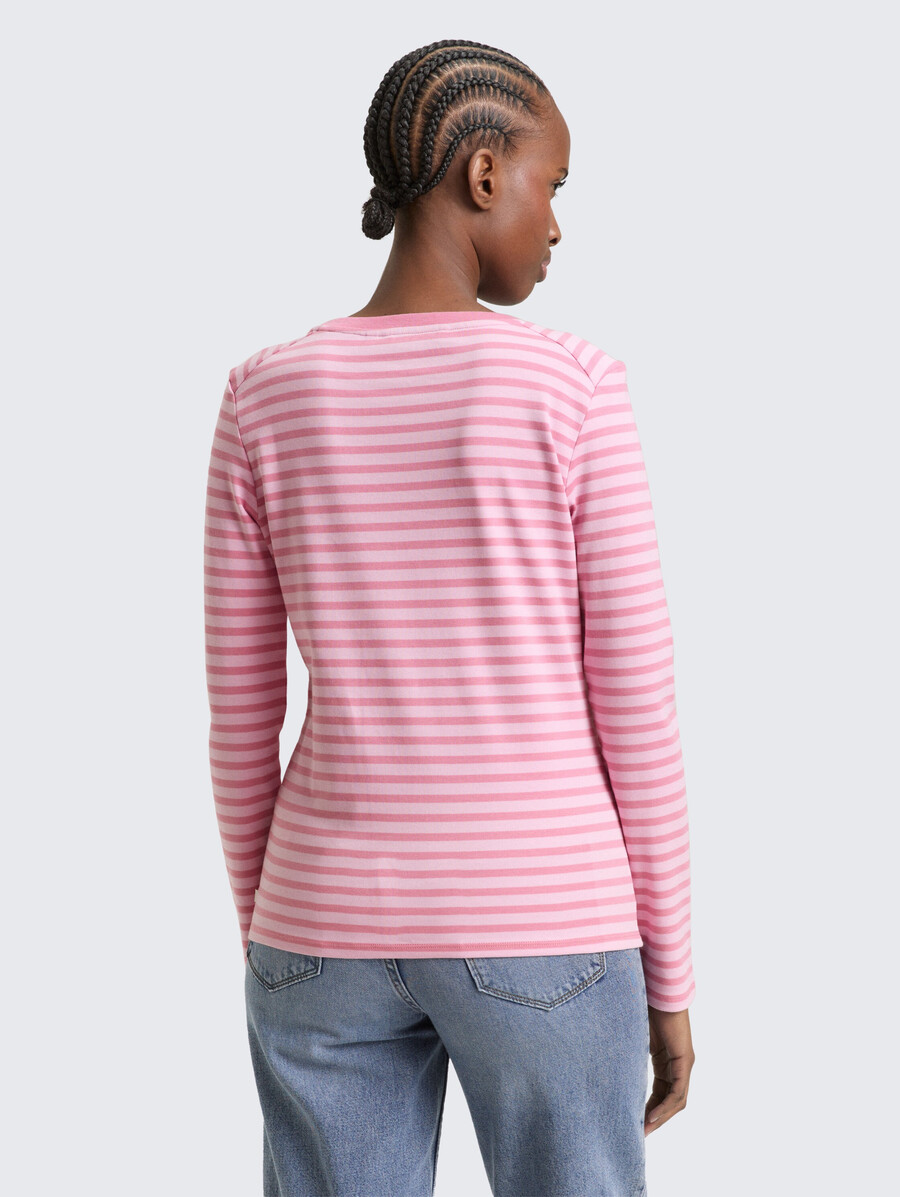 camicia a maniche lunghe con motivo a righe