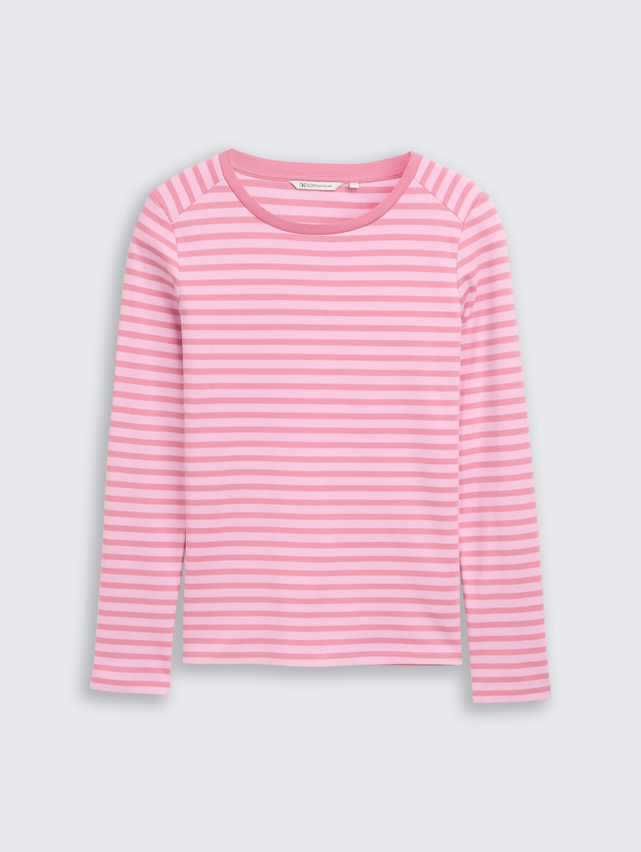 camicia a maniche lunghe con motivo a righe