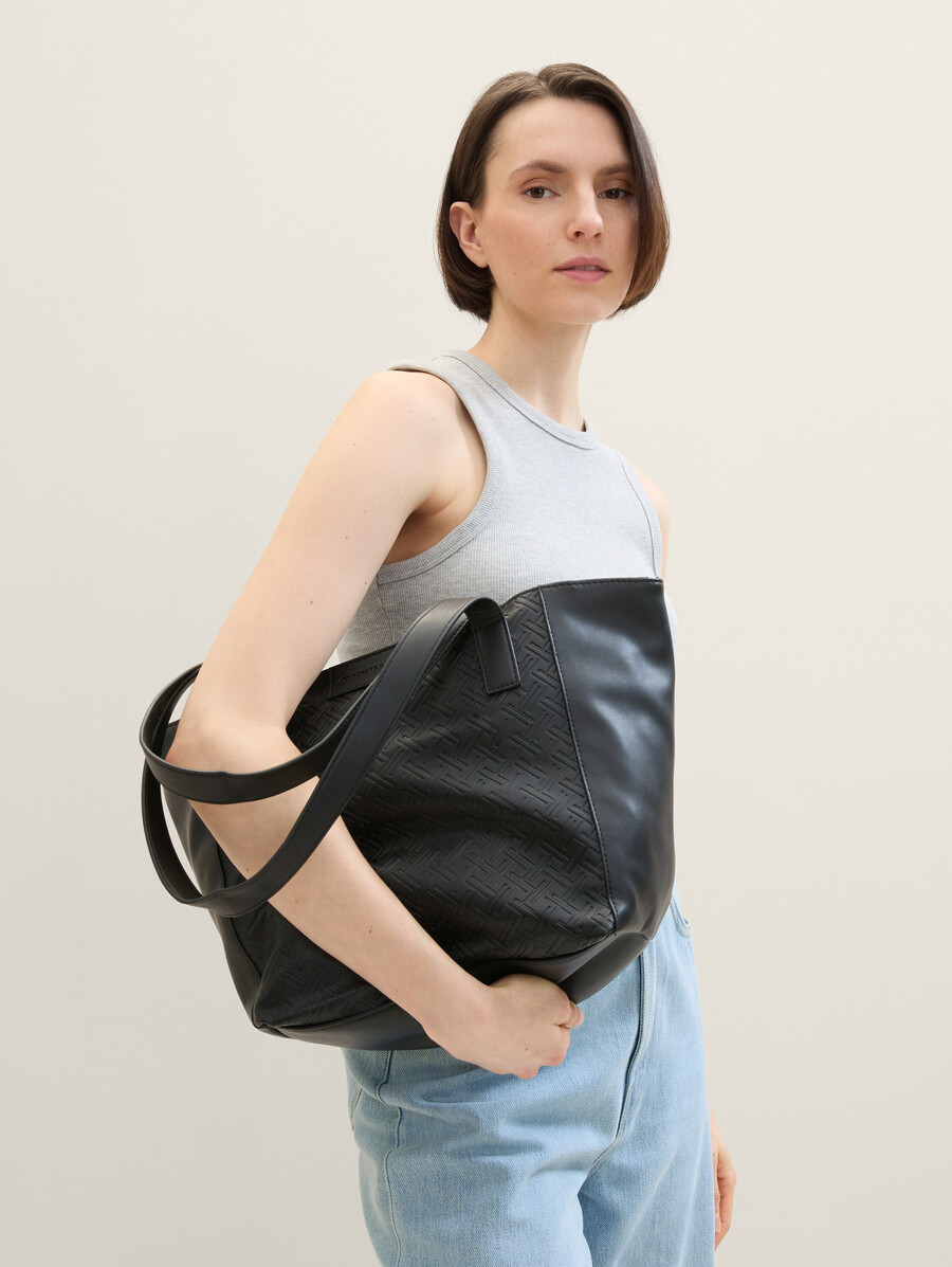 shopper ttmirenda l con logo in rilievo