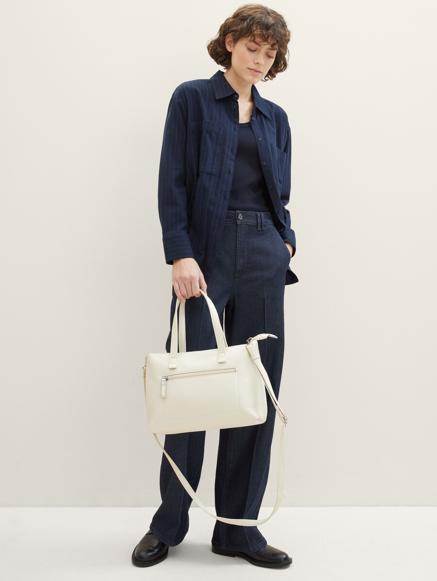 ttelis m shopper con cuciture decorative