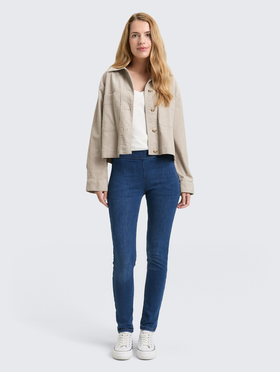 jeans skinny ttkate con elastico in vita