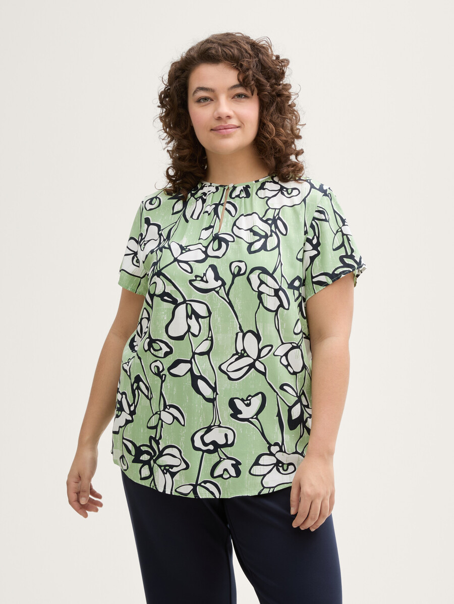 taglie forti - blusa in viscosa