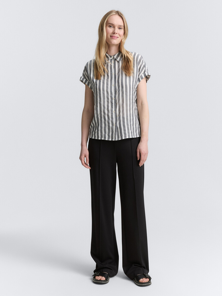 blusa ampia con motivo a righe