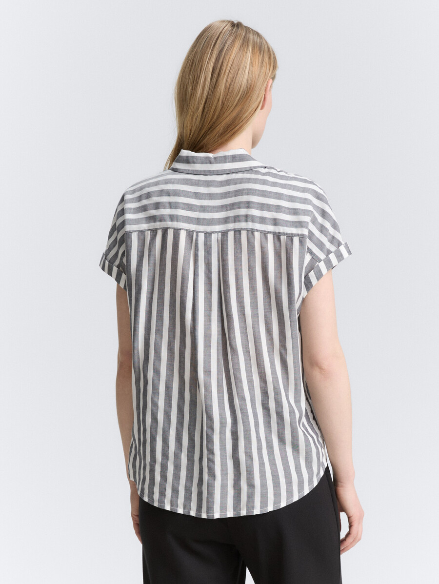 blusa ampia con motivo a righe