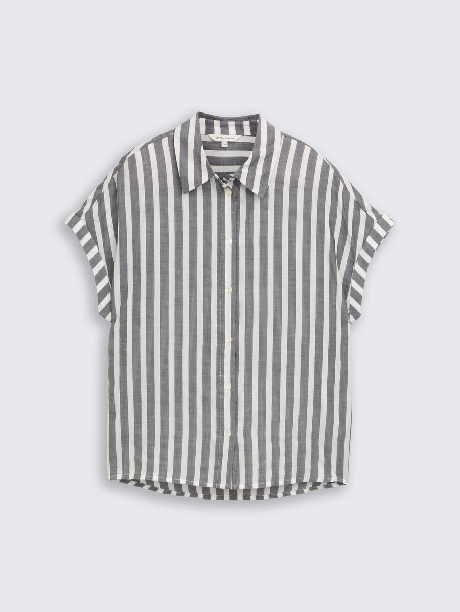blusa ampia con motivo a righe