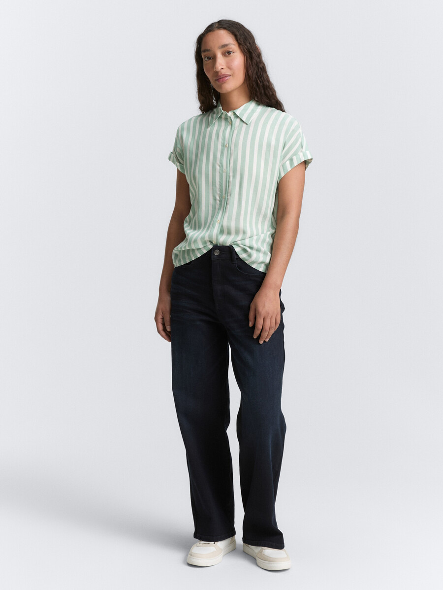 blusa ampia con motivo a righe