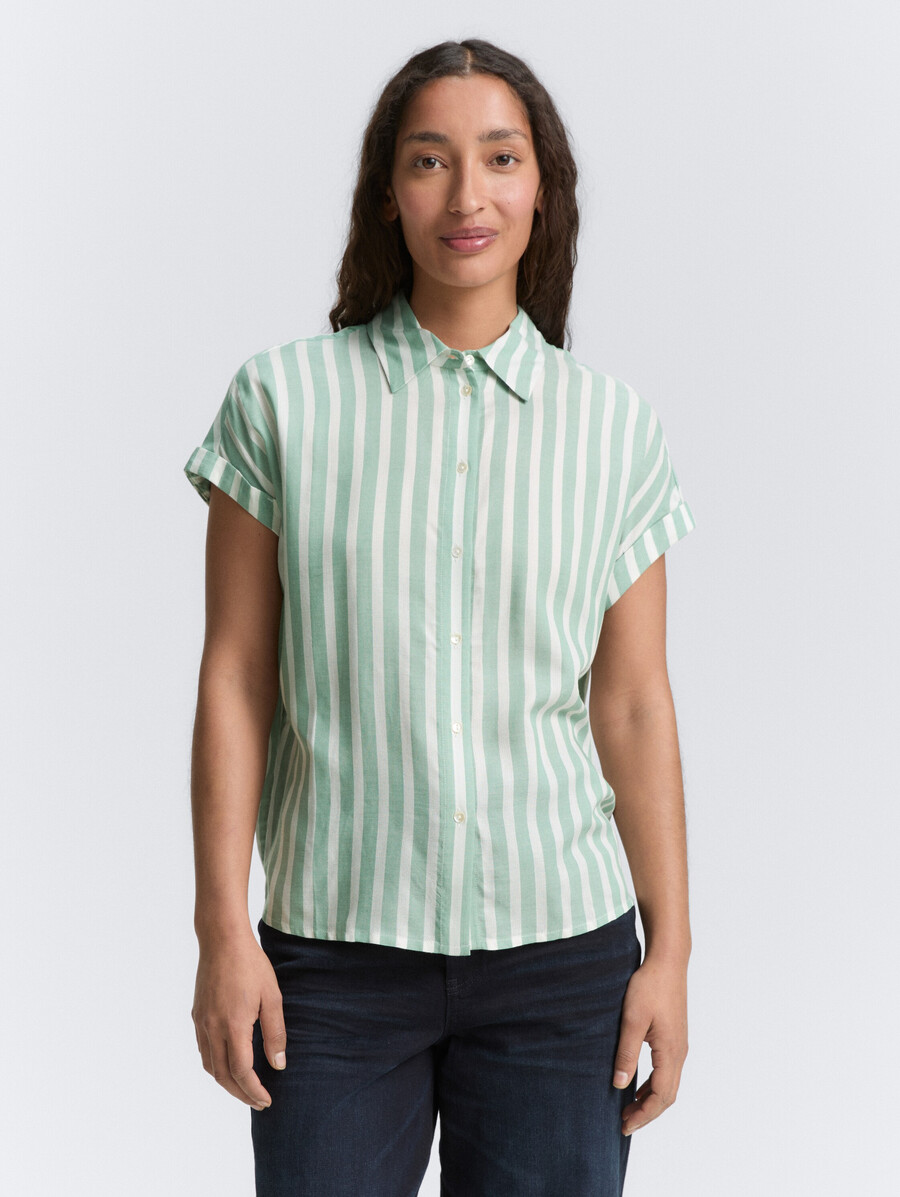 blusa ampia con motivo a righe