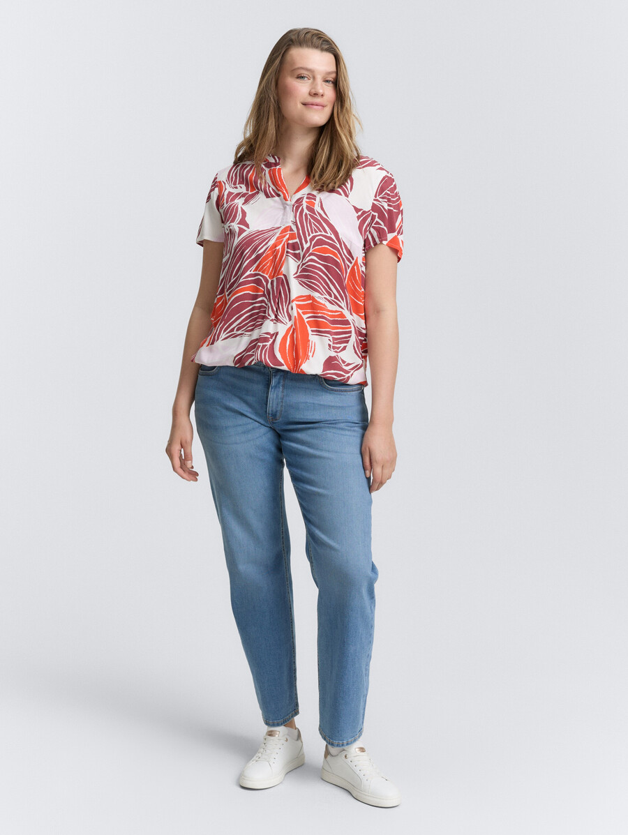 taglie forti - blusa fantasia