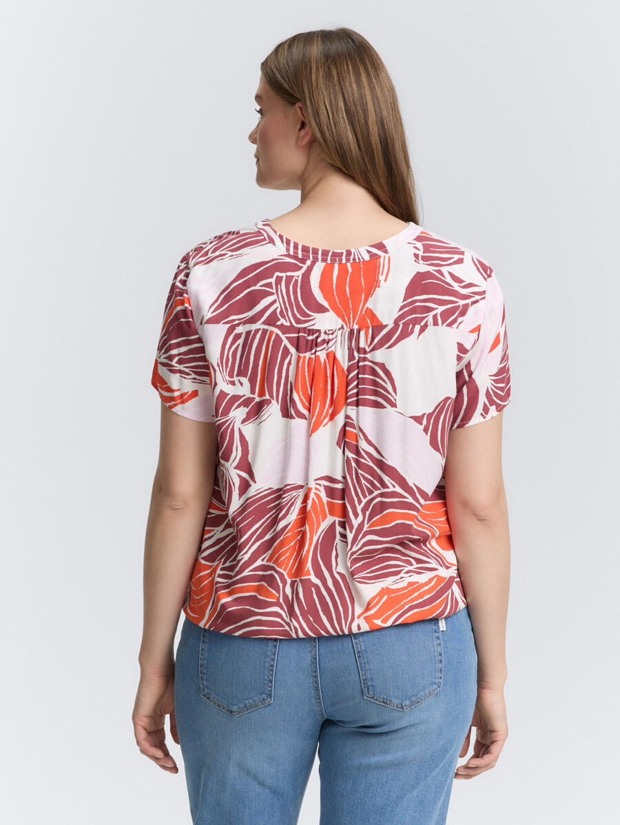 taglie forti - blusa fantasia