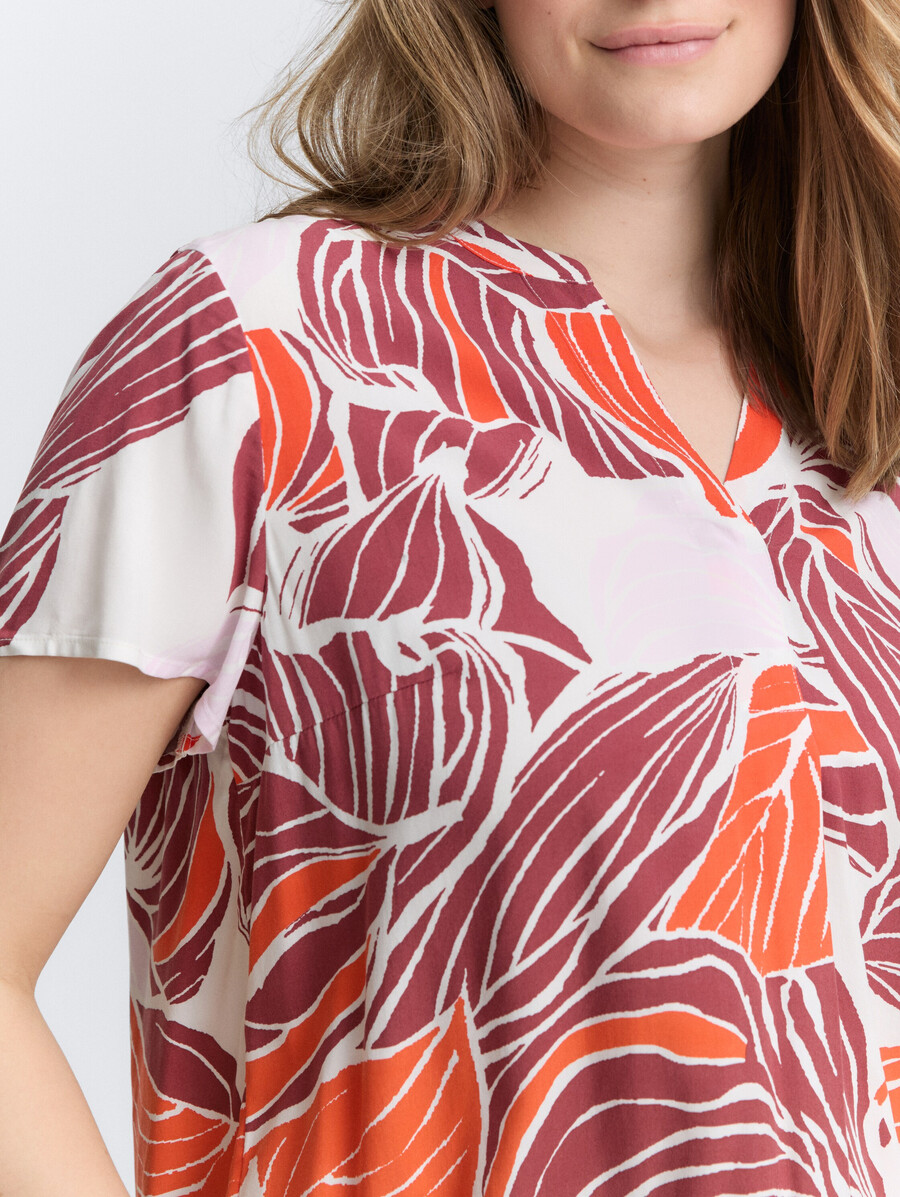 taglie forti - blusa fantasia