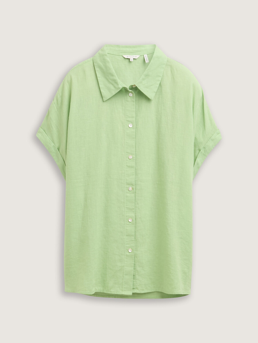 blusa ampia con contenuto di lino