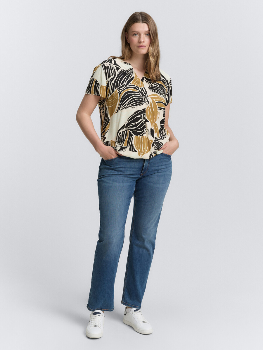 taglie forti - blusa fantasia