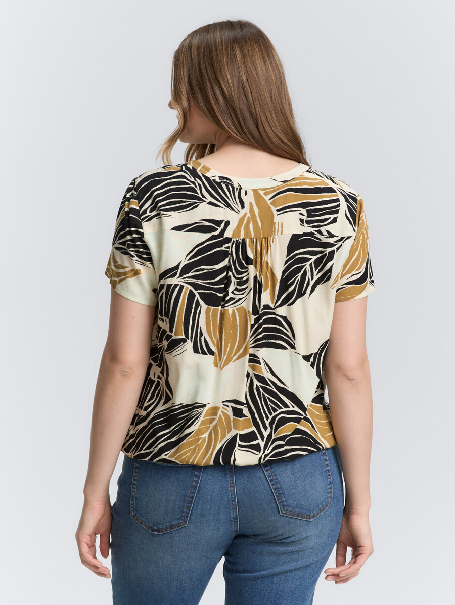 taglie forti - blusa fantasia