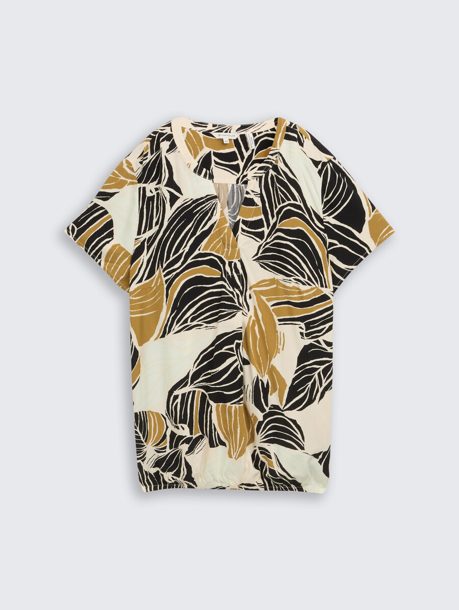 taglie forti - blusa fantasia