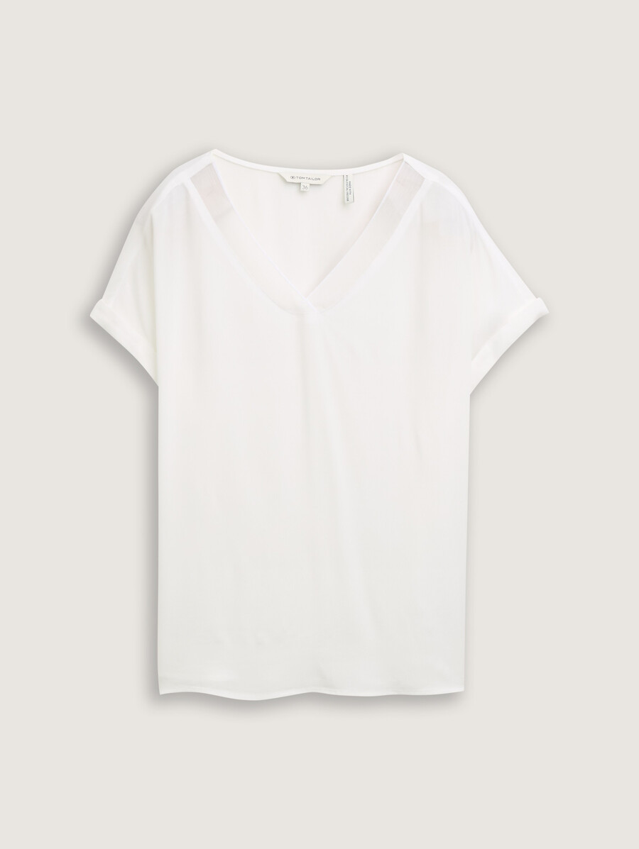 blusa ampia con scollo a v
