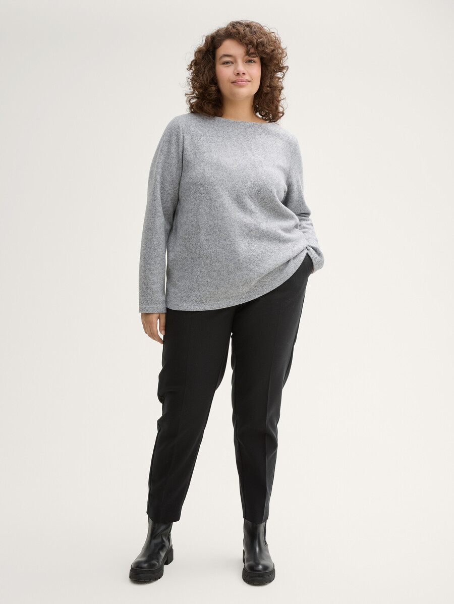 plus size - felpa morbida al tatto con dettagli a bottone