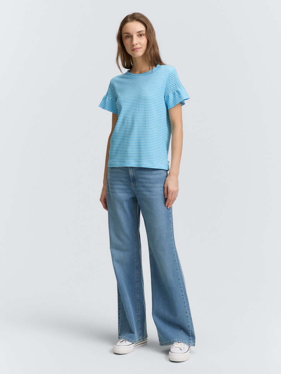 t-shirt con dettagli fumé