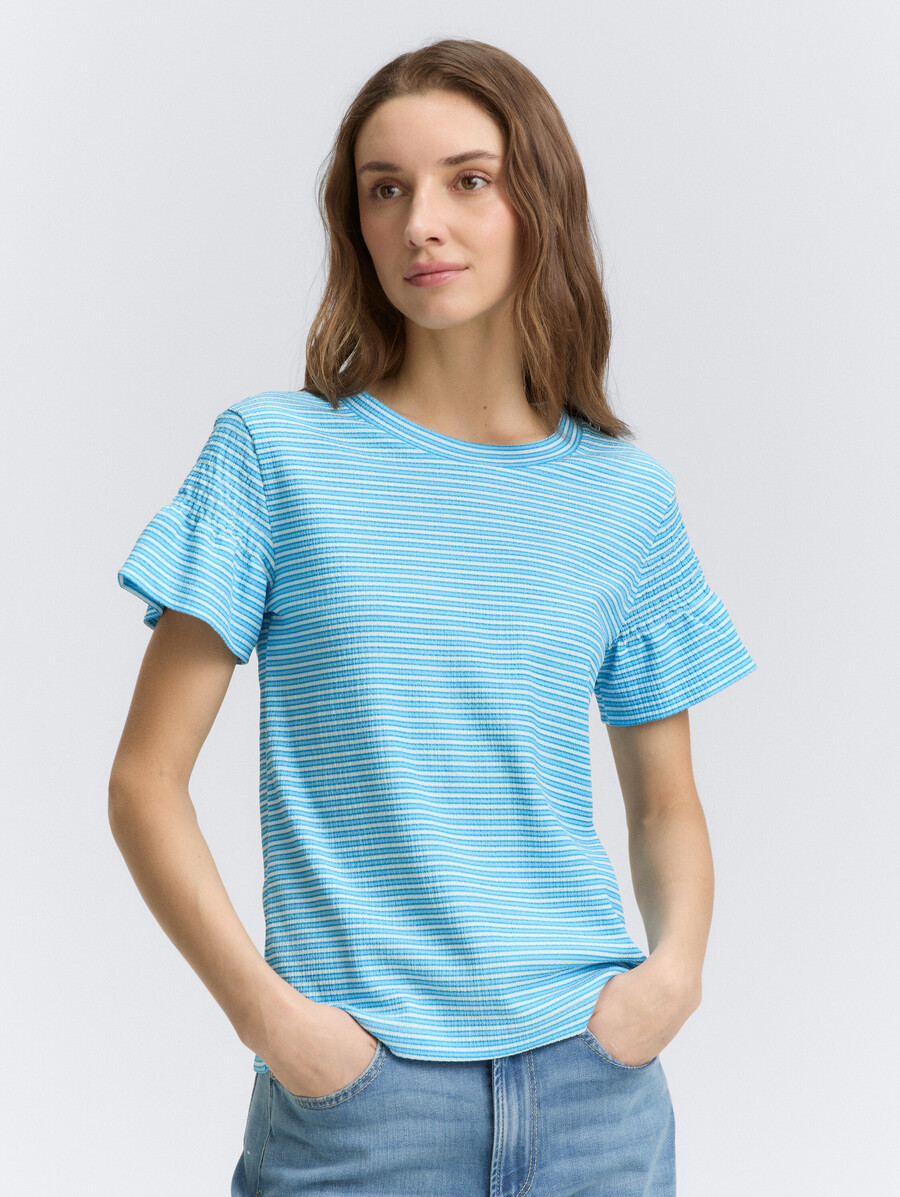 t-shirt con dettagli fumé